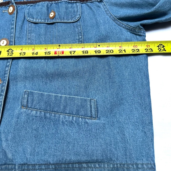 VTG City Girl Sport Jacket SIZE 12 STUDDED PATCHWORK DENIUM WESTERN CROPPED USA - Picture 4 of 9